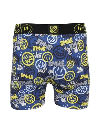 Boxer Bleu/Jaune Garçon Freegun Smile 2