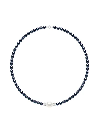 Collier Perles de Culture d'Eau Douce Baroques 11-12 mm — Argent 925 Millièmes Rhodié — 42 cm 1
