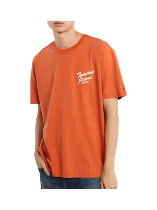 T-Shirt Orange Homme Tommy Hilfiger Novelty 1