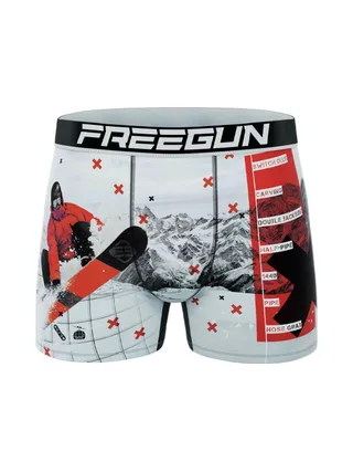 Boxer Gris/Rouge Garçon Freegun Montagne 1