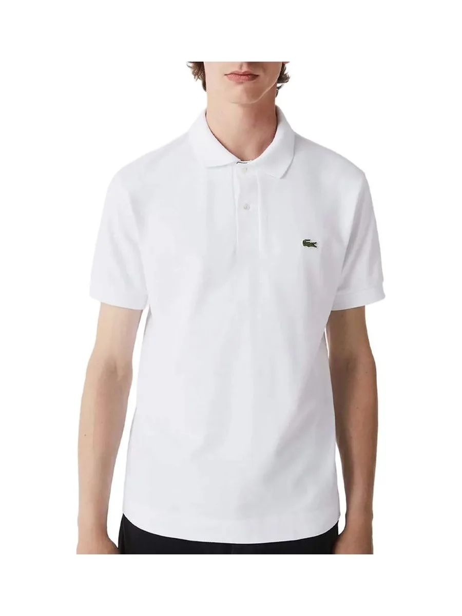 Polo Blanc Homme Lacoste Bord-cote 2