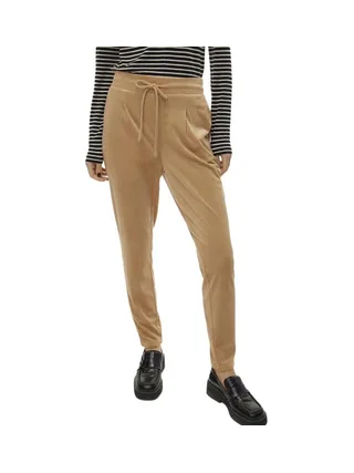 Pantalon fluide Velours Camel Femme Vero Moda Lea 1