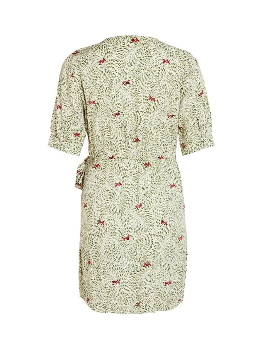 Robe Blanc/Vert Femme Vila Vielvire 3