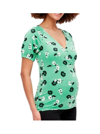 T-Shirt de Grossesse Vert Femme Mamalicious Lovely 1