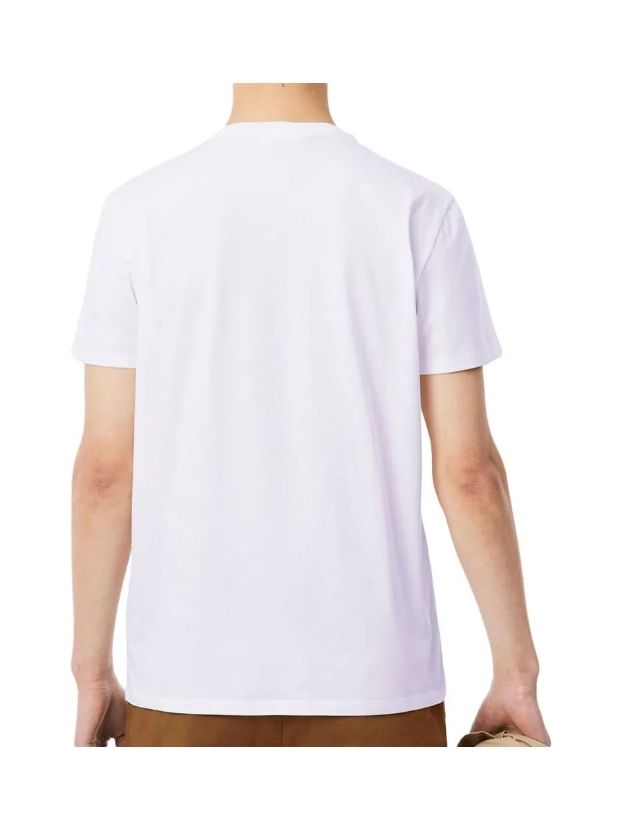 T-Shirt Blanc Homme Lacoste Pima 3