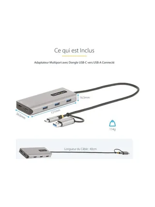 USB-C/USB-A Multiport Adapter Dual HDMI 12