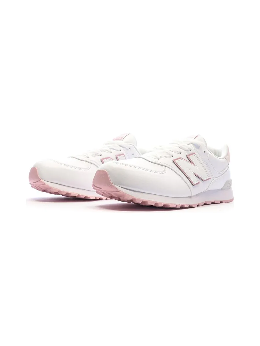 Baskets Blanc/Rose Femme/Fille New Balance 574 7