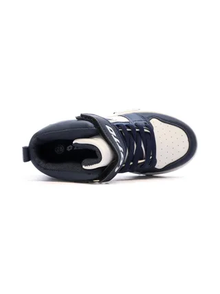 Baskets Blanche/Marine Garçon Lotto Ravenne 4