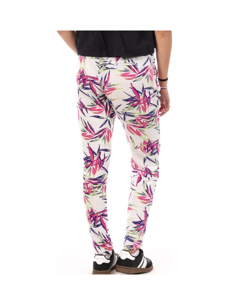 Pantalon Blanc/Rose/Vert à Motifs Femme Only 3