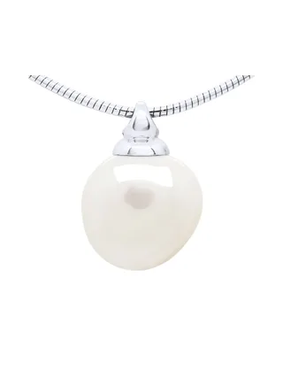 Collier Véritable Perle d'Eau Douce Baroque 12-13 mm — Argent 925 Millièmes Rhodié — 42 cm 1