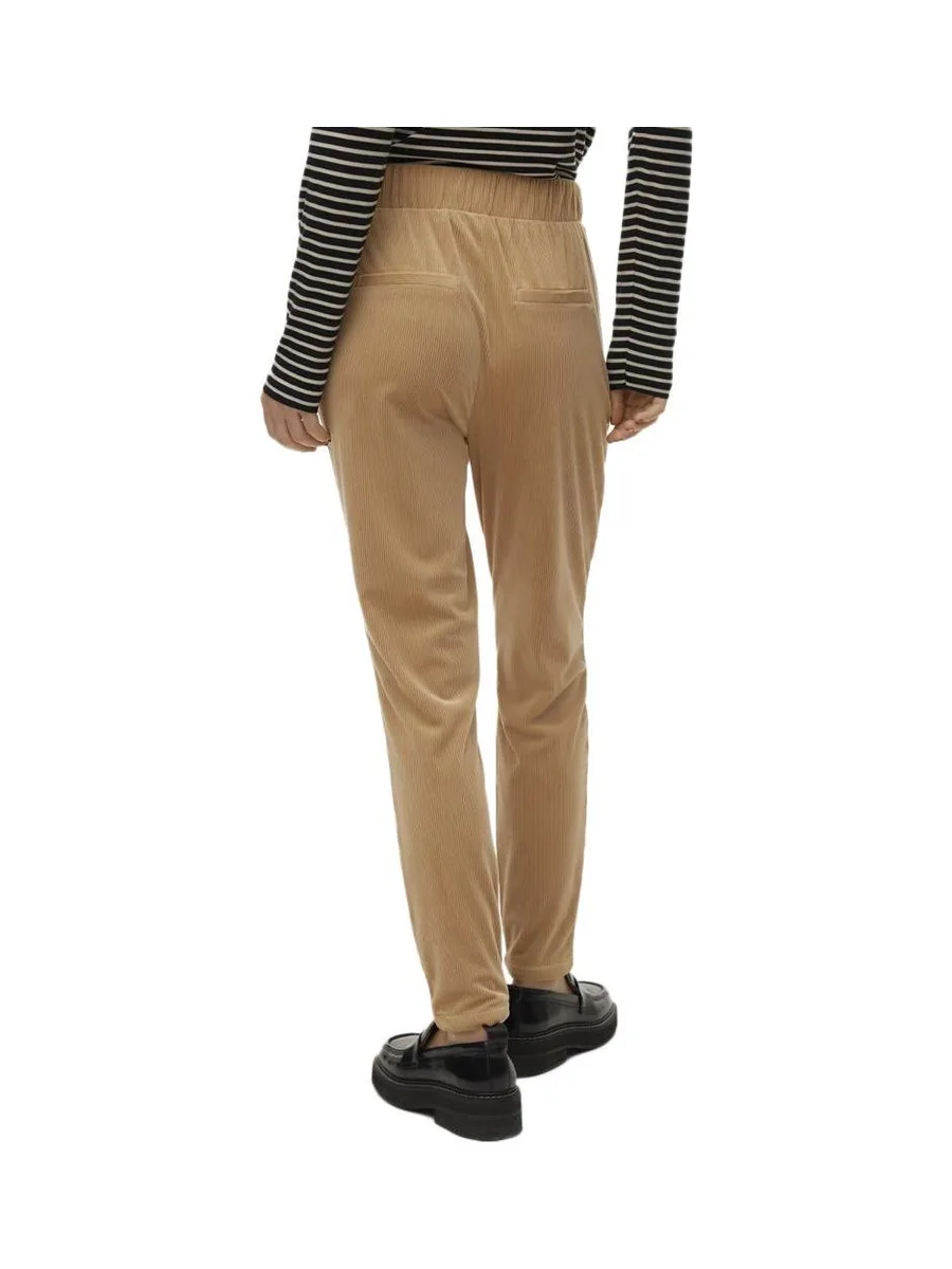Pantalon fluide Velours Camel Femme Vero Moda Lea 3