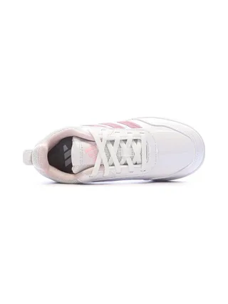 Baskets Blanc/Rose Enfant Adidas Tensaur 4