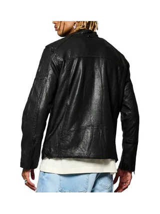 Veste en Cuir Noire Homme Kaporal BEN 2