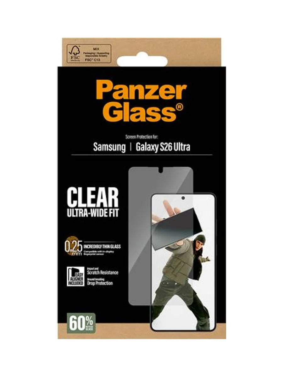 PanzerGlass ® Screen Protector Samsung Galaxy S26 Ultra | Ultra-Wide Fit w. EasyAligner 3