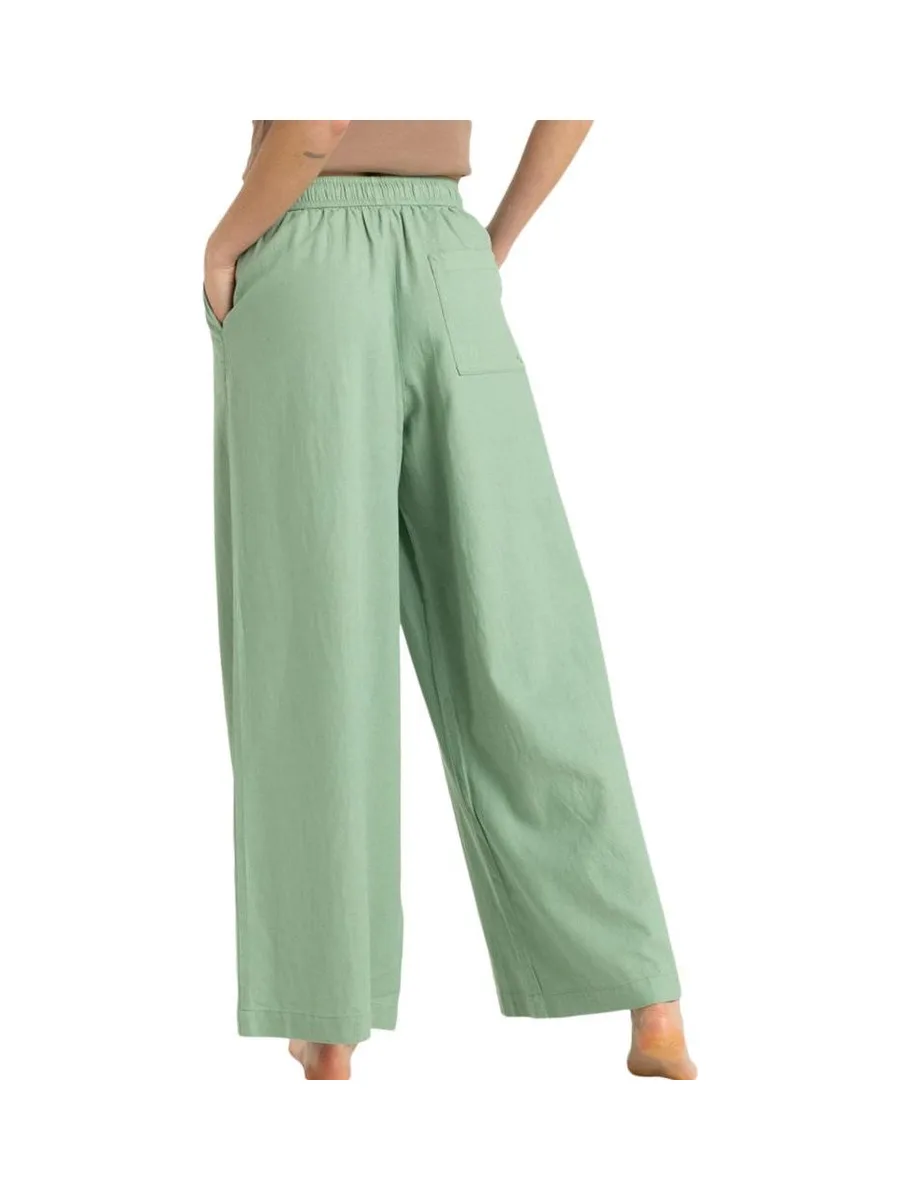 Pantalon fluide en Lin Vert Femme Roxy Lekeitio Break 3