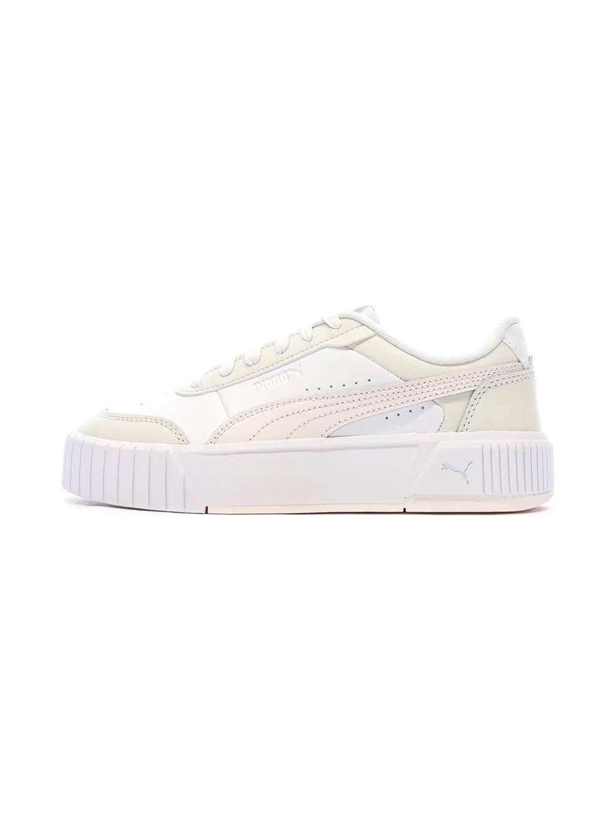 Baskets Blanc/Rose/Ecru Femme Puma Carina Mia 2