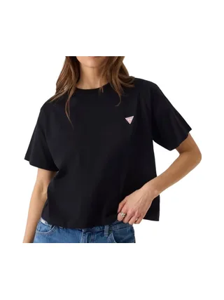 T-Shirt Noir Femme Guess Boxy 1