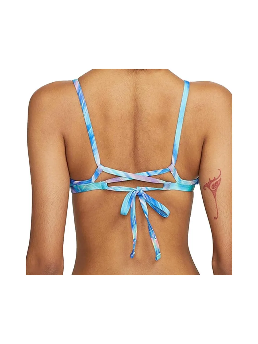 Haut de maillot de bain Bleu Femme Nike Lace Up 3
