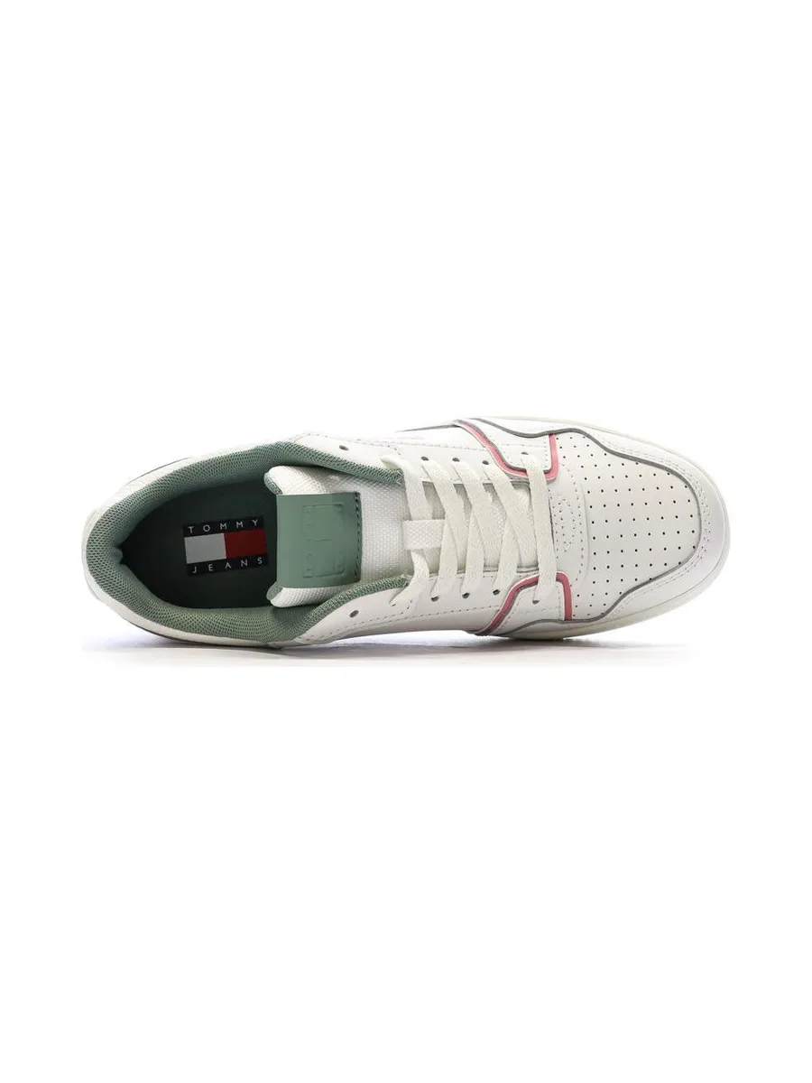 Baskets Blanches/Roses Femme Tommy Hilfiger Retro 5
