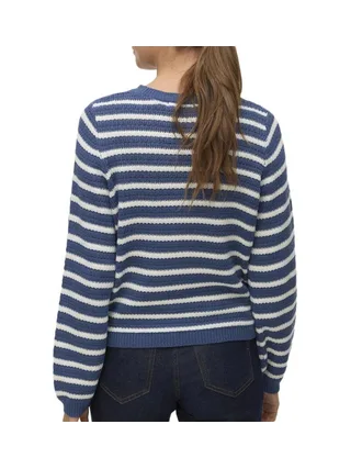 Pull Bleu/Blanc Femme Vero Moda Gorgeous 2