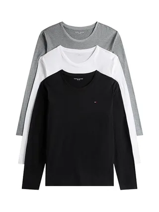 Lot de 3 T-Shirts manches longues Noir/Blanc/Gris Homme Tommy Hilfiger UM0UM03022 1