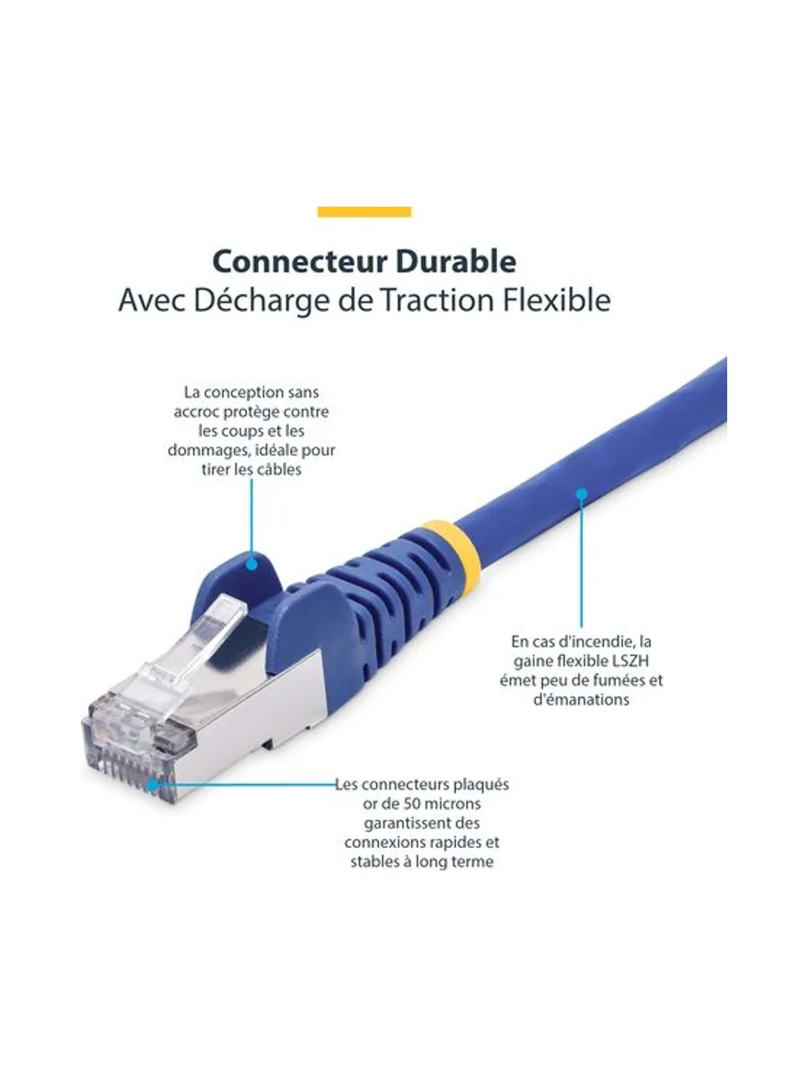 50cm Blue CAT8 Ethernet Cable - LSZH 6