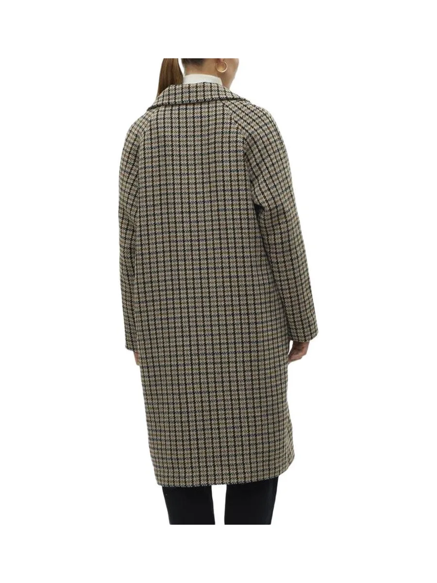 Manteau Beige à Carreaux Femme Vero Moda Hannah 3