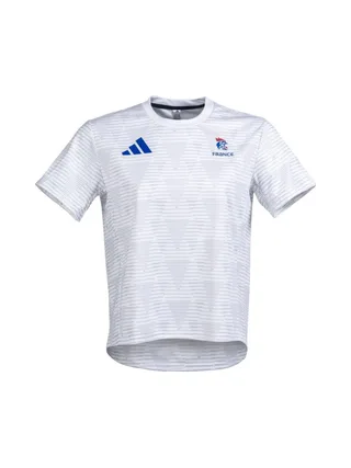 Maillot Training Handball Blanc Adidas Officiel Équipe de France Femme 1