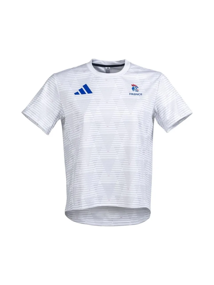 Maillot Training Handball Blanc Adidas Officiel Équipe de France Femme 2