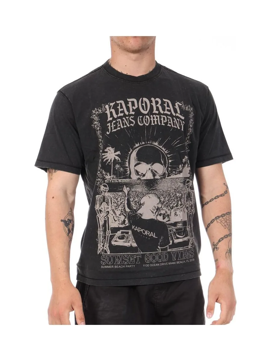 T-shirt Noir Homme Kaporal Tod 2