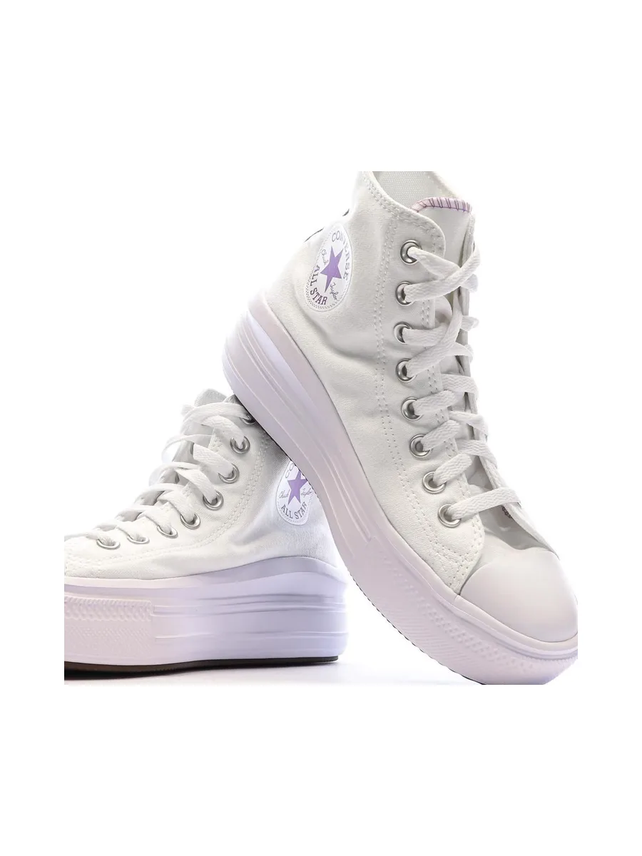 Baskets Blanches/Violettes Femme Converse All Star Move 7