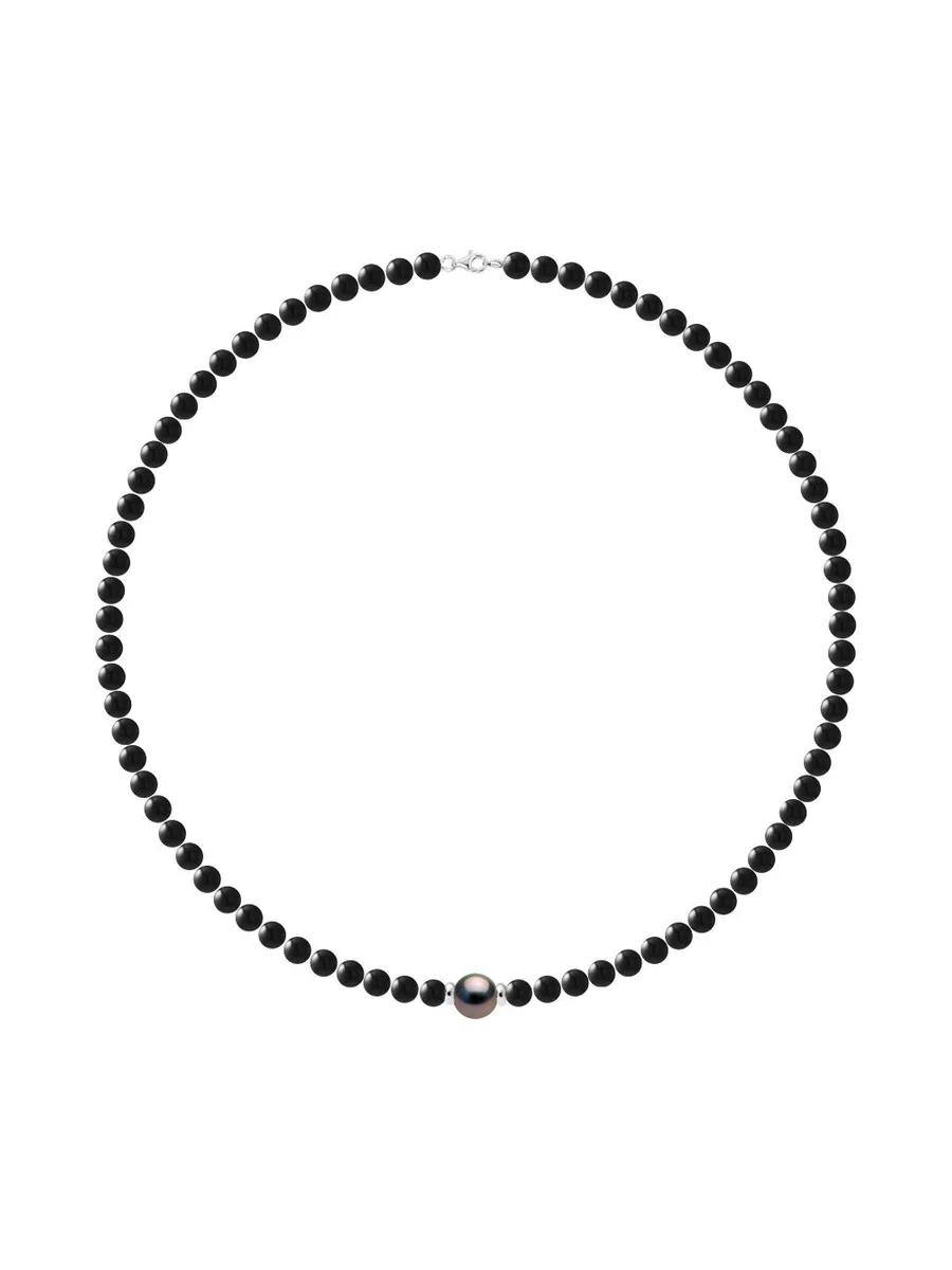 Collier Véritable Perle de Tahiti Ronde 10-11 mm — Argent 925 Millièmes — 50 cm — Homme 2