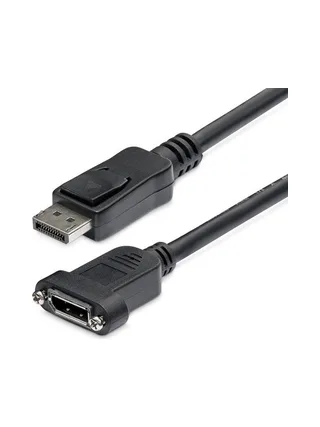 3ft Panel Mount DisplayPort Cable M/F 1