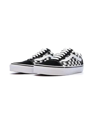 Baskets Blanches/Noires Homme Vans Old Skool Checker 6