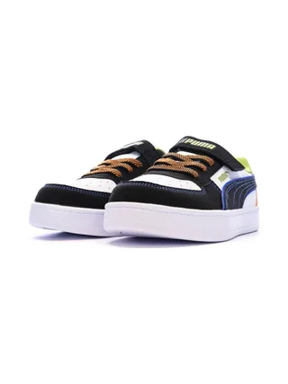 Baskets Blanches/Noires/Bleu Garçon Puma Caven 2.0 6