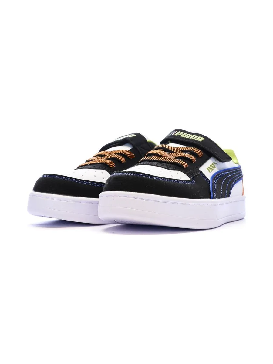 Baskets Blanches/Noires/Bleu Garçon Puma Caven 2.0 7