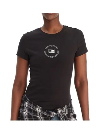 T-Shirt Noir Femme Tommy Hilfiger Tjw Slim 1