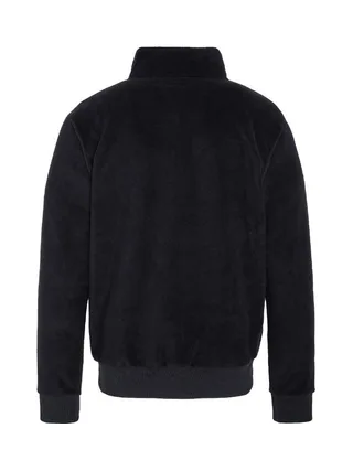 Sweat Polaire Noir Homme Schott Half Zipped 2