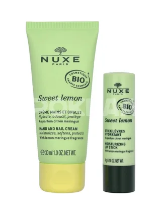 Nuxe Sweet Lemon Kit 34ml - Softening Lip Stick 4g/Hand And Nail Cream 30ml 2