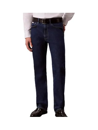 Jean Bleu Foncé Homme Calvin Klein Jeans Standard Straight 1