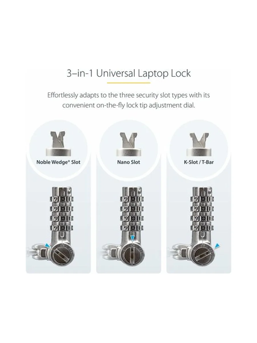 25-Pack Laptop Lock 6.6ft Cable 11