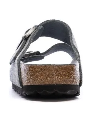 Sandales Grises Mixte Birkenstock Arizona Suede Leather Narrow 3