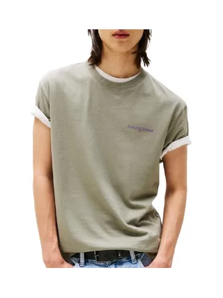 T-shirt Vert Homme Tommy Hilfiger Tjm Reg Blur Script 1
