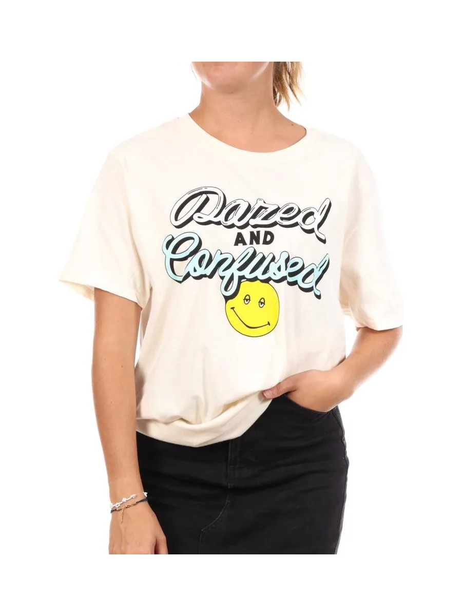 T-Shirt Blanc Femme Disney Dazed & Confused Script 2