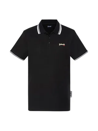 Polo Noir/Blanc Homme Schott PSWILL2 1