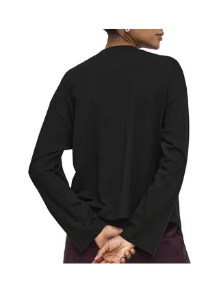 T-Shirt Manches Longues Noir Femme Only Happy1 2