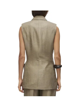 Veste Sans manche Marron Femme Vila Roujuliet Waistcoat 2