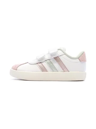 Baskets Blanches/Roses/Grises Fille Adidas Court 3.0 1