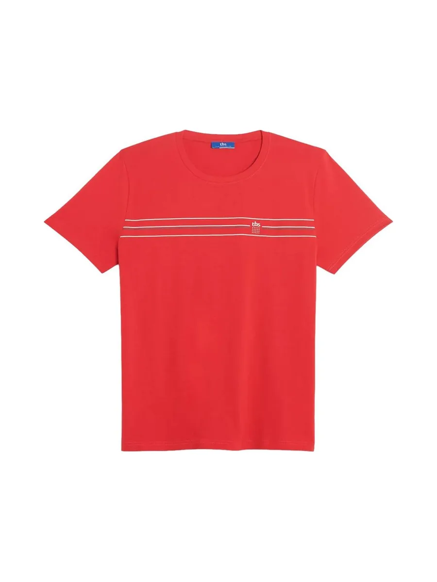 T-shirt Rouge Homme TBS LEROYTEE 2