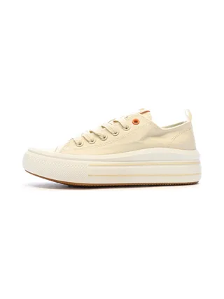Baskets Basses Beige Femme Refresh Lona 1